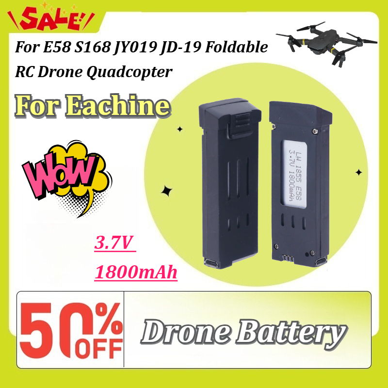 New 3.7V 1800mAh Rechargeable  - Eachine Drone E58 recension och pris