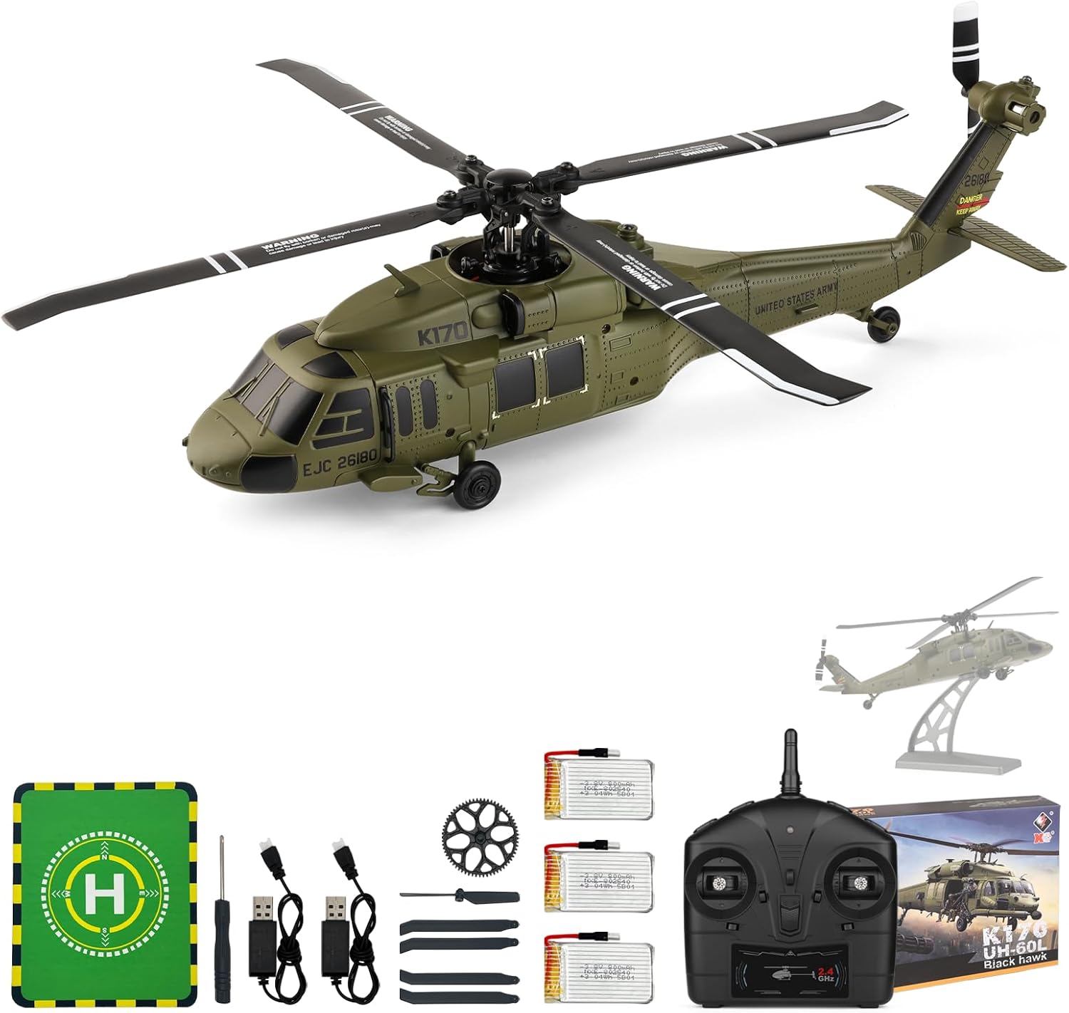 WLtoys K170 Brushless 4-CH RC  - Rc Helicopter Charger recension och pris