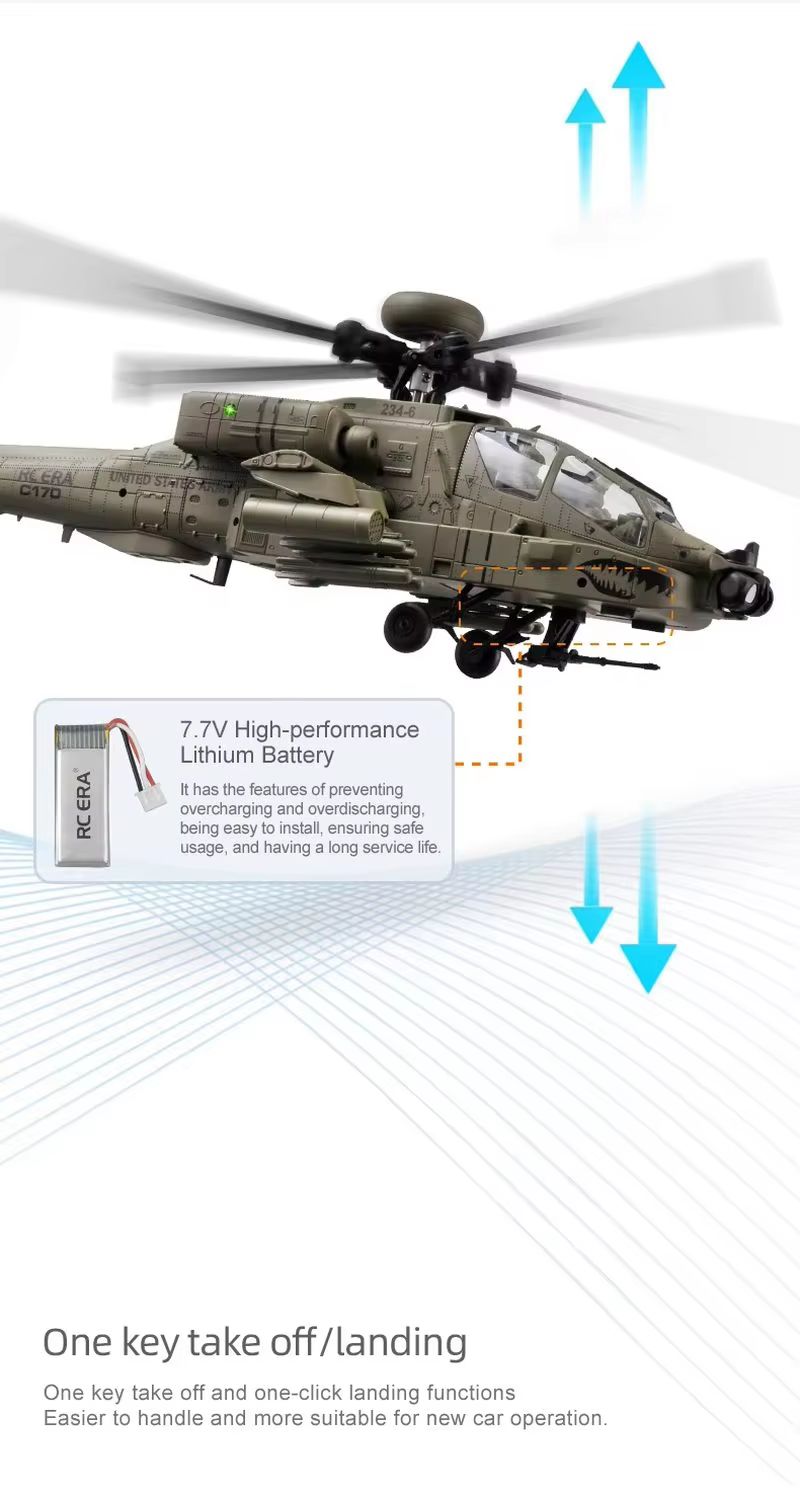 Rc Era Ah 64d Apache Helicopte - Rc Helicopter Single Rotor recension och pris